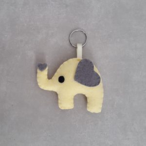 Llavero elefante amarillo