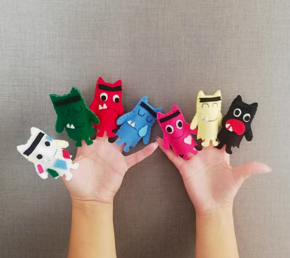 Tomaibaby 20 marionetas de dedo monstruo no tóxicas juguete creativo para niños 