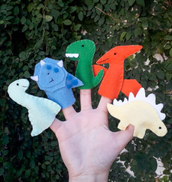 titeres de dedo dinosaurios